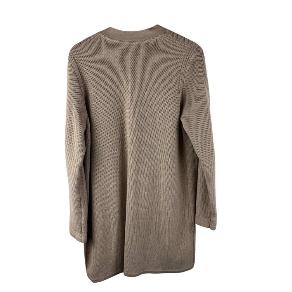 J. Jill Beige Tan Knit Button Front Long Line Cardigan - Picture 5 of 11